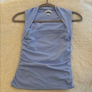 Aritzia Light Lavender Blue Ruched Halter Tank
